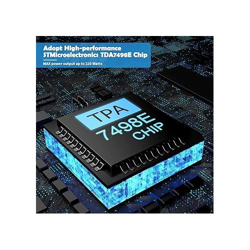  Fosi Audio TP-02 TDA7498E Subwoofer Amplifier Mini Sub Bass Digital Class D Integrated Subwoofer Amp 220Watt