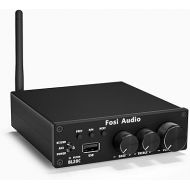 Fosi Audio BL20C Bluetooth 5.0 Stereo Audio Receiver Amplifier 320 Watts 2.1 CH Mini Hi-Fi Class D TDA7498E Integrated Amp U-Disk Player for Home Passive Speakers Powered Subwoofer(with Power Supply)