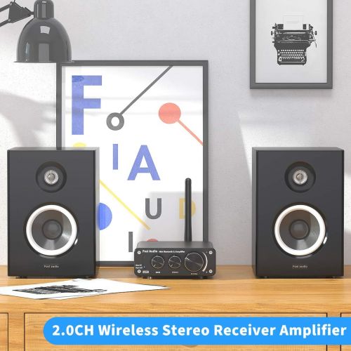  [아마존베스트][2020 Upgraded] Bluetooth 5.0 Stereo Audio Amplifier Receiver 2 Channel Class D Mini Hi-Fi Integrated Amp for Home Speakers 50W x 2 TPA3116 - Fosi Audio BT10A