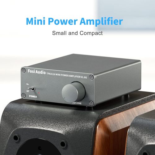  [아마존베스트]Fosi Audio 2 Channel Stereo Audio Class D Amplifier Mini Hi-Fi Professional Digital Amp for Home Speakers 50W x 2 - V1.0G
