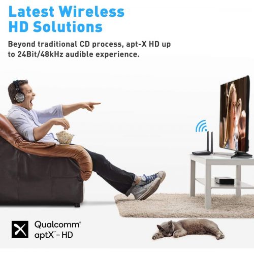  [아마존베스트]Fosi Audio BT05 Bluetooth 5.0 Transmitter and Receiver 3-in-1 Digital Optical and 3.5mm Wireless Audio Adapter for TV/Home Stereo System/Car/Nintendo Switch (Support aptX HD/Low La
