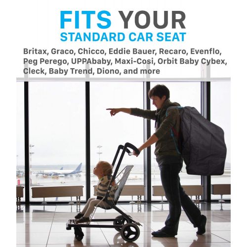  [아마존 핫딜]  [아마존핫딜]FOSMON Fosmon Car Seat Travel Bag for Airplane, Nylon Backpack Style, Reinforced Seams Padded Adjustable...
