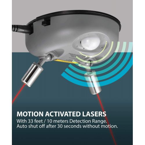  [아마존 핫딜]  [아마존핫딜]Fosmon Dual Laser Garage Parking Assist Guide System, Motion Activated Sensor, 360 Adjustable FDA approved Class 3R/IIIa Laser, AC Adapter and Battery Backup, Parking Assistant Aid