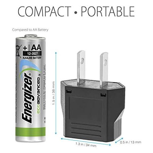  [아마존베스트]European Adapter, Fosmon Type C EU to USA & Canada Travel Adapter Plug, 2 Prong Universal Power Converter (Black)