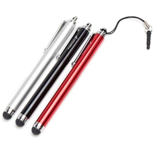  Fosmon Trio Capacitive Stylus in Black, Silver and Red for Kindle Fire, Kindle Paperwhite and other Touchscreen Devices