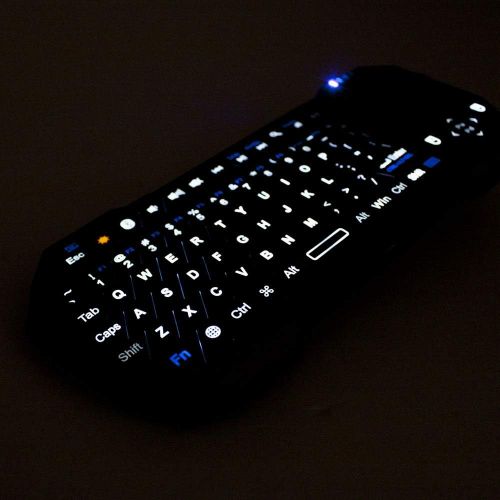  [아마존베스트]Fosmon Mini Bluetooth Keyboard (QWERTY Keypad), Wireless Portable Lightweight with built-in Touchpad, works with Apple TV, PS4, Smartphones and more