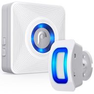 Fosmon WaveLink 51005HOM Wireless Home Security Driveway Alarm, Motion Sensor Detect Alert, Store Door Entry Chime Doorbell (150M/500FT, 52 Tunes, 4 Volume Levels, LED Indicators),
