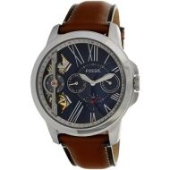 Fossil Mens Grant ME1161 Silver Leather Automatic Dress Watch by Fossil