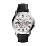 Fossil Mens ME3101 Grant Automatic Skeleton Dial Black Leather Watch by Fossil