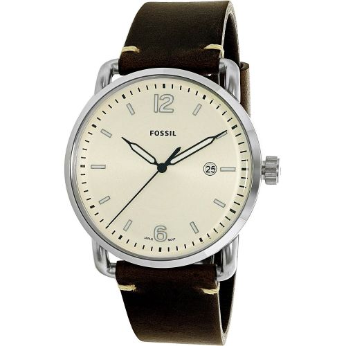 파슬 Fossil Mens The Commuter FS5275 Brown Leather Analog Quartz Fashion Watch by Fossil