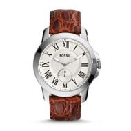 Fossil Mens Grant FS4963 Brown Leather Quartz Watch by Fossil