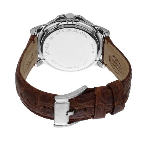 파슬 Fossil Mens Grant FS4963 Brown Leather Quartz Watch by Fossil