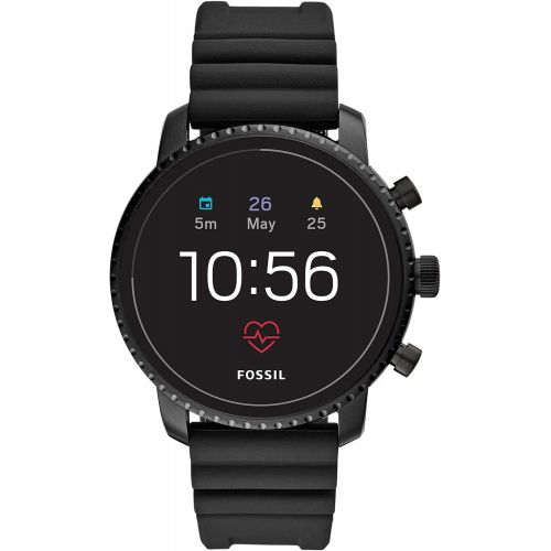 파슬 [아마존베스트]Fossil Mens Gen 4 Explorist HR Stainless Steel Touchscreen Smartwatch with Heart Rate, GPS, NFC, and Smartphone Notifications