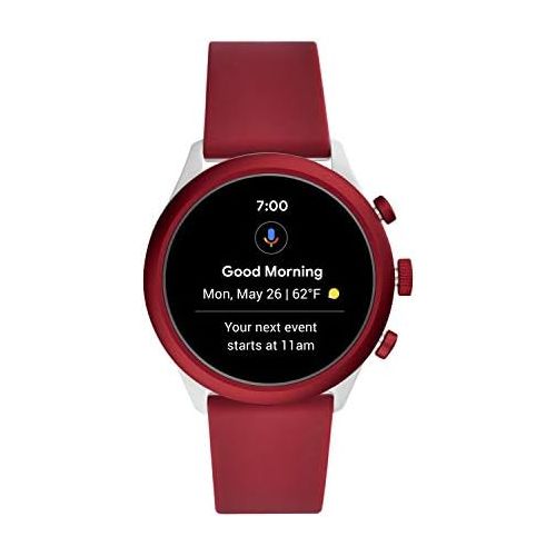 파슬 Fossil Mens Sport Metal and Silicone Touchscreen Smartwatch with Heart Rate, GPS, NFC, and Smartphone Notifications