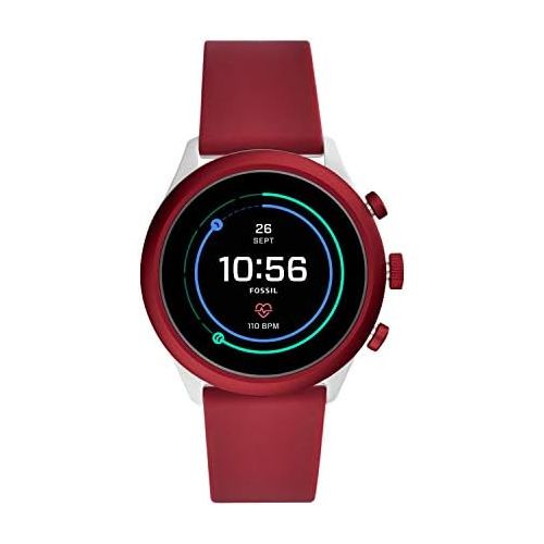 파슬 Fossil Mens Sport Metal and Silicone Touchscreen Smartwatch with Heart Rate, GPS, NFC, and Smartphone Notifications