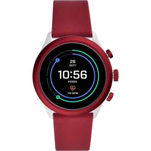 파슬 Fossil Mens Sport Metal and Silicone Touchscreen Smartwatch with Heart Rate, GPS, NFC, and Smartphone Notifications