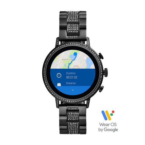 파슬 Fossil Womens Gen 4 Venture HR Stainless Steel Touchscreen Smartwatch with Heart Rate, GPS, NFC, and Smartphone Notifications