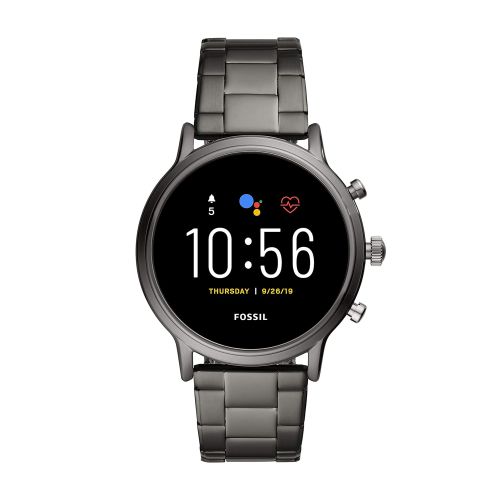 파슬 Fossil Gen 5 Carlyle Stainless Steel Touchscreen Smartwatch with Speaker, Heart Rate, GPS, NFC, and Smartphone Notifications