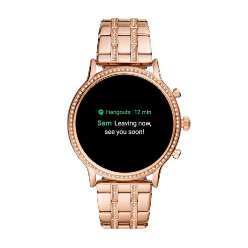 파슬 Fossil Gen 5 Julianna Stainless Steel Touchscreen Smartwatch with Speaker, Heart Rate, GPS, NFC, and Smartphone Notifications