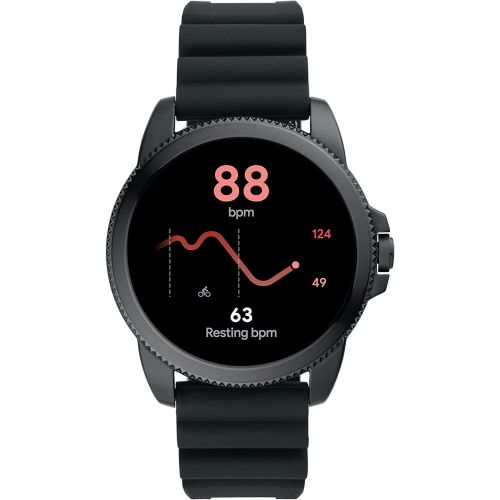 파슬 Fossil Mens Gen 5E 44mm Stainless Steel Touchscreen Smartwatch with Alexa, Speaker, Heart Rate, Contactless Payments and Smartphone Notifications