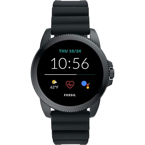 파슬 Fossil Mens Gen 5E 44mm Stainless Steel Touchscreen Smartwatch with Alexa, Speaker, Heart Rate, Contactless Payments and Smartphone Notifications