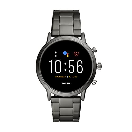 파슬 Fossil Gen 5 Carlyle Stainless Steel Touchscreen Smartwatch with Speaker, Heart Rate, GPS, Contactless Payments, and Smartphone Notifications