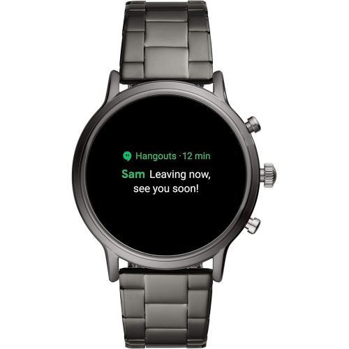 파슬 Fossil Gen 5 Carlyle Stainless Steel Touchscreen Smartwatch with Speaker, Heart Rate, GPS, Contactless Payments, and Smartphone Notifications