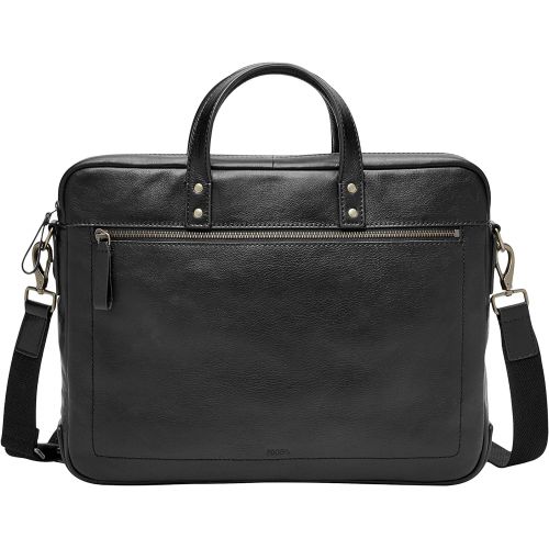 파슬 Fossil Mens Haskell Double Zip Leather Brief Workbag