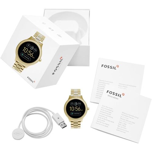 파슬 Fossil Q Womens Gen 3 Venture Stainless Steel Smartwatch, Color: Gold-Tone (Model: FTW6001)