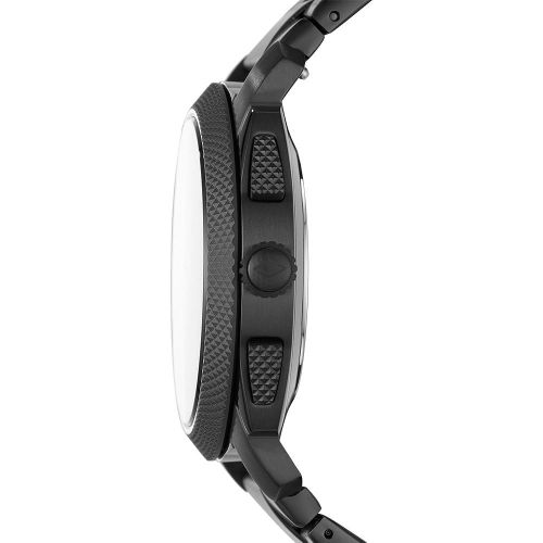 파슬 Fossil Q Mens Machine Stainless Steel Hybrid Smartwatch, Color: Black, Brown (Model: FTW1163)