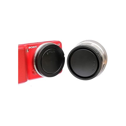  (5 Packs) Fotasy E Mount Rear Back Lens Cap Body Cap, Sony EMount Camera Lens Cover Body Cap, FE Lens Cap fits NEX5T NEX-6 NEX-7 a6500 a6400 a6300 a6000 a5100 a5000 a3500 a3000 A7 A7R A7S II III A9
