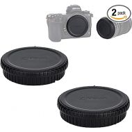 (2 Pack) JJC Z Mount Body Cap & Rear Lens Cap Set, Z-Mount Lense Rear Cap, Body Sensor Protective Cover, Compatible with Nikon Z Mirrorless Camera Z5 Z30 Z50 Z6 Z7 Z6 II Z7 II Z9 z FC
