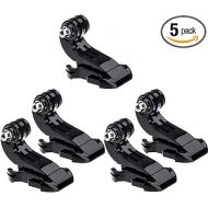 (5 Packs) Fotasy Vertical Surface J-Hook Buckle Mount Adapter, J Hook Clip Helmet Mount for GoPro Hero 2 3 3+ 4 5 6 7 8