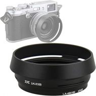 JJC LH-JX100 BLACK Metal Lens Hood/ 49mm Filter Adapter Ring for Fujifilm X70 X100 X100S X100T X100F X100V, Fuji X100S, Fuji X100F, Fuji X100V Lense Hood Shade, Fujifilm LH-X100 Lens Hood Replacement