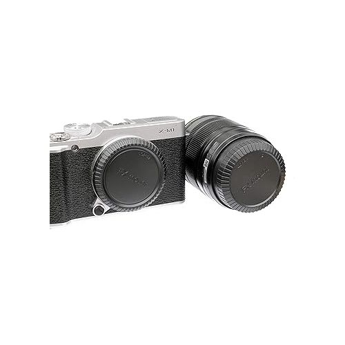 (2 Pack) Fuji X Mount Lens Rear Cap, X Mount Body Cover, Camera Sensor Protective Cap, Compatible with Fujifilm X-Pro2 X-Pro3 X-E3 X-E4 X-T1 X-T2 X-T3 X-T4 X-T10 X-T20 X-T30 X-T30II X-T100 X-H1 X-H2