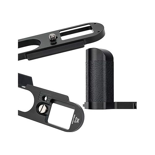  JJC HG-Q2 Leica Q2 Hand Grip, Arca Swiss Type Quick Release QR, Anti Slip Metal Holder Hand Grip, Aluminum Aloy, Compatible with Leica Q2, Replaces Leica 19540 handgrip