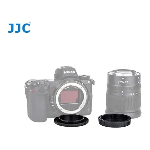  JJC Z Mount Body Cap & Rear Lens Cap Set, for Nikkor Z Lens, Z-Mount Lense Rear Cap, Body Sensor Protective Cover, Compatible with Nikon Z Mirrorless Camera Z5 Z30 Z50 Z6 Z7 Z6 II Z7 II Z9 z FC