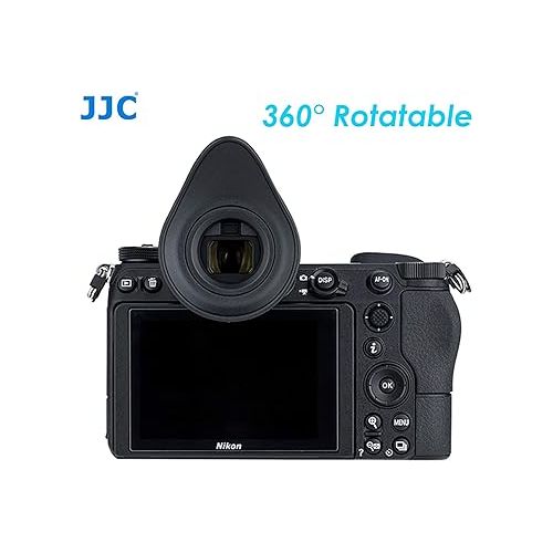  JJC EN-DK29II Ergonomic Large Eye Cup, Compatible with Nikon Z5 Z6 Z7 Z6 II Z7 II, 360° Rotatable, Soft TPU Rubber, Z5 Z6 Z7 Z6II Z7II Eyecup Eye Piece, Viewfinder, Size: 65x52x29mm, as DK29 Eyecup