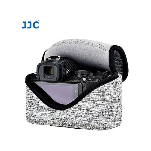  JJC Dark Gray Neoprene Mirrorless Camera Pouch Case Bag, Ultra Lightweight Elastic Comfortable, Z50 Case, Z FC Pouch, Water Resistant, 143x120x110mm, Compatible with Nikon Z50 / Z FC+ 16-50mm Lens