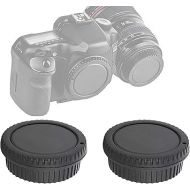 ( 2 Packs) Fotasy Rear Lens Cover Camera Body Cap for Canon EOS DSLR Camera Lenses, Canon EF/ Efs Lens Rear Cap Body Cap