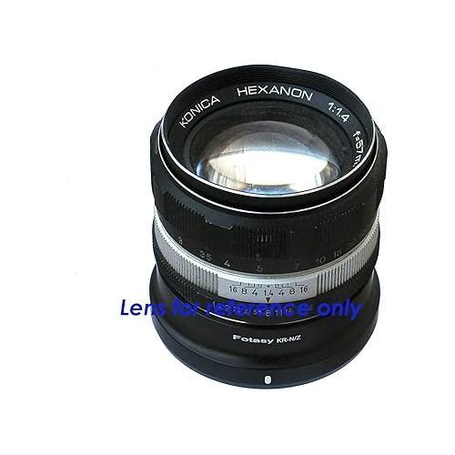  Fotasy Konica AR Lens to Nikkor Z Mount Adapter, KR Lense Z Adapter, KR Z Mount Adapter, Compatible with Nikon Z Mount Mirrorless Camera Z 30 Z 50 Z 5 Z 6 Z 7 Z 6II Z 7II z fc Z 9