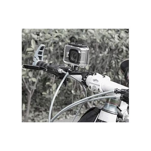  Fotasy Black 30mm-31.8mm Aluminum Handlebar Bike Motorcycle Mount for GoPro Hero Cameras HERO2 HERO3 Hero4 Hero5 hero6 Hero7, GoPro Action Camera Bike Mount