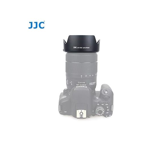  JJC Dedicated Bayonet Reversible Lens Hood for Canon EF-S 18-135mm f/3.5-5.6 IS USM & Canon RF 24-105mm F4-7.1 IS STM, Canon 18 135mm 3.5-5.6 IS USM Lense Hood Shade, replacement of CANON EW-73D