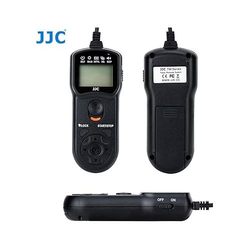  JJC TM-J2 LCD Multi-Function Intervalometer Timer Remote Control for Olympus E-M1 Mark II/E-M1X, Time-Lapse Remote Release, EM1 II Timer Remote, EM1X Timer Remote, AS RM-CB2 Release Cable