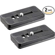 (2 Packs) Fotasy 70mm Arca Swiss Plate, 70 mm QR Plate, Quick Release Plate, Arca Type Plate, Tripod Quick Release Plate fits Arca-Swiss Universal Standard Clamp for DSLR Camera Tripod Ballhead