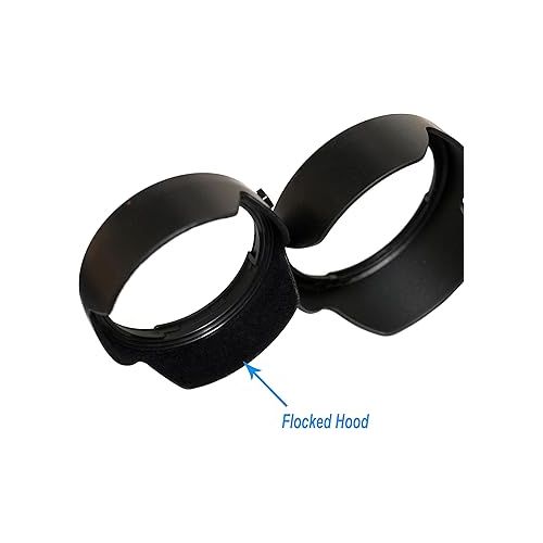  RF 50 mm 1.8 Lens Hood, RF 50mm Hood, Flocked Dedicated Petal Bayonet Mount Lens Hood Shade, Reversible Non-Glare Matte Finish, ES 65B Hood Replacement, Compatible with Canon RF 50mm f/1.8 STM Lens