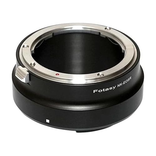  Fotasy Manual Nikkor Pre-AI, Non-AI, AI AIS F Mount Lens to Cannon EOS RF Adapter, Nikkor Lens EOS R Adapter, Compatible with Canon EOS R Mirrorless Camera R RP Ra R3 R5 R5C R6 R6 II R7 R10 R50 R100