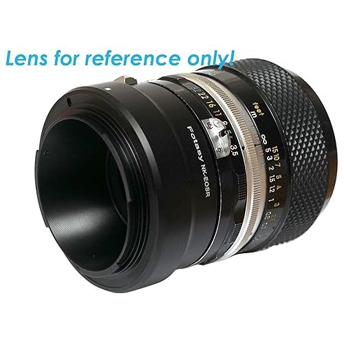  Fotasy Manual Nikkor Pre-AI, Non-AI, AI AIS F Mount Lens to Cannon EOS RF Adapter, Nikkor Lens EOS R Adapter, Compatible with Canon EOS R Mirrorless Camera R RP Ra R3 R5 R5C R6 R6 II R7 R10 R50 R100