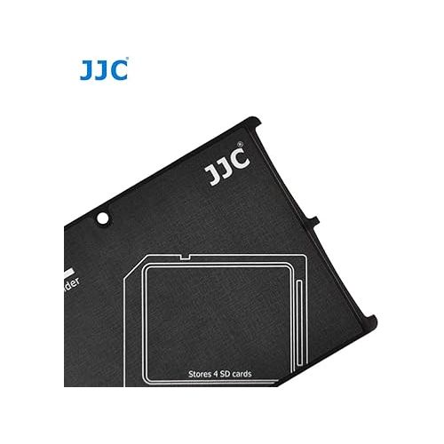  JJC MCH-SD4GR Small Memory Card Case, Wallet SD Card Case, SD Card Holder Case fits 4 SD Cards, Slim, Light Weight, Credit Card Size