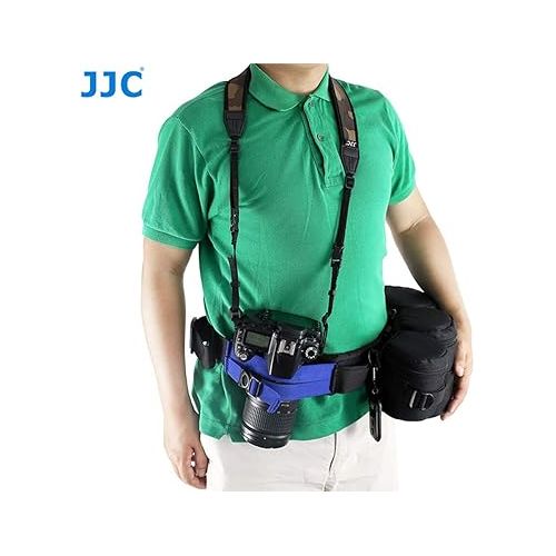  JJC GB-1 Adjustable Photography Utility Belt, Wrist Waistband Belt, Accessory Belt, Speed Belt, for Carrying Gear Bag Case, Lens Pouch, Flash Accessories, Belt Components, D-Rings, Breathable 3D Mesh